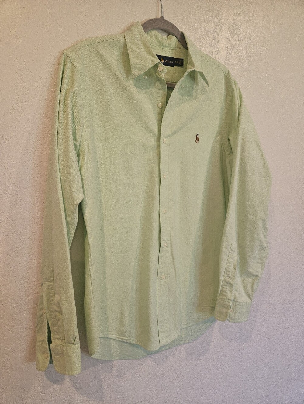 Ralph Lauren Oxford Shirt Mens M Mint Green Classic Fit Button Down Preppy Ivy.